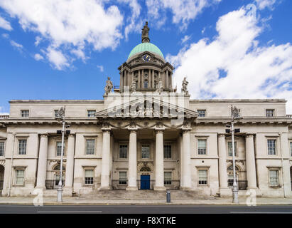 The facade of The Custom House, Custom House Key, Dublin, Ireland Stock Photo