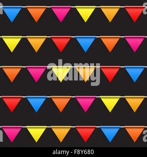 Party Background with Flags Seamless Pattern Vector Illustration Stock Vector