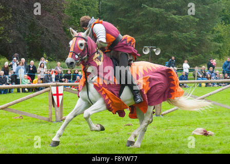 Jousting at Castle Fraser in Aberdeenshire, Scotland Stock Photo - Alamy