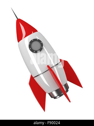 Space rocket isolated on white background Stock Photo