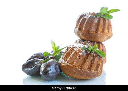 muffins stuffed with dried plums Stock Photo