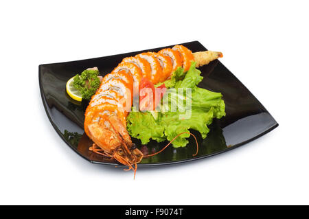 Sushi and crab isolated on the white background Stock Photo