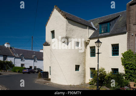 Situated in Abbey Court and dated 1678 Turret house is the oldest house in Kelso, Scottish Borders Stock Photo