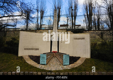 Bergen Belsen concentration camp memorial Stock Photo