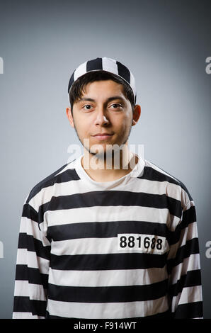 Prison inmate in funny concept Stock Photo