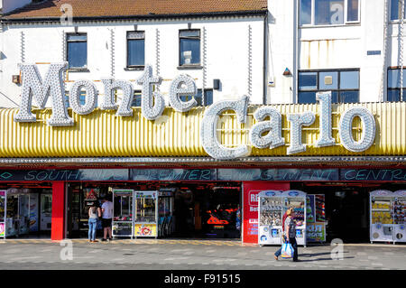 'Monte Carlo' amusement arcade, Marine Parade, Southend-on-Sea, Essex, England, United Kingdom Stock Photo