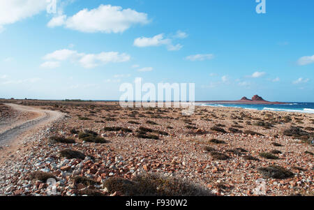 Socotra, Yemen, Middle East: landscape of the protected area of Dihamri marine, in the northeast of the island famous for its unique biodiversity Stock Photo