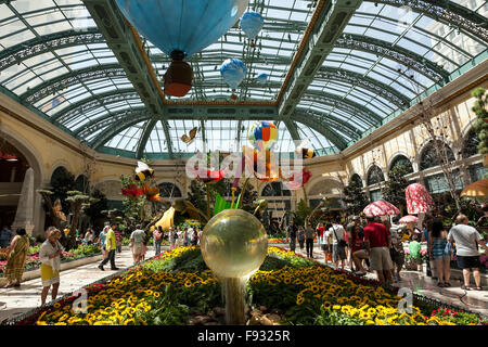 Botanical garden conservatory, Bellagio Hotel, Las Vegas, Nevada, USA Stock Photo