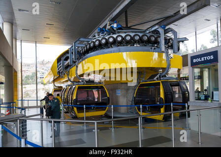 Cable car, La Paz, Bolivia Stock Photo