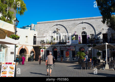 Casemates Square on the Rock of Gibraltar at the entrance to the Mediterranean Sea Stock Photo