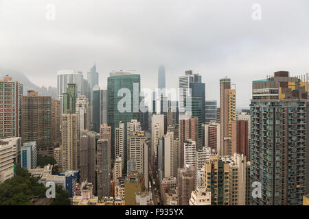 Hong Kong Skyscrapers Stock Photo