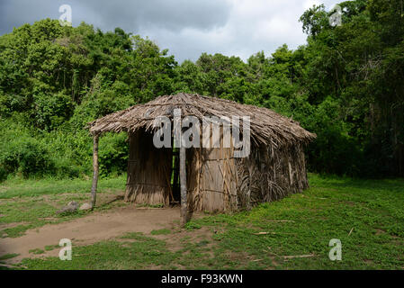 Replica of a Indigenous hut at the Tibes Indigenous Ceremonial Center. Ponce, Puerto Rico. Caribbean Island. USA territory Stock Photo