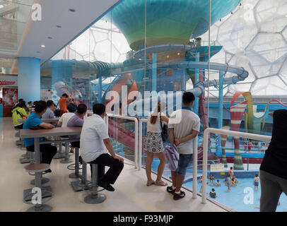 indoor swimming pool water cube at Olympic Center,  Beijing, China, Asia Stock Photo