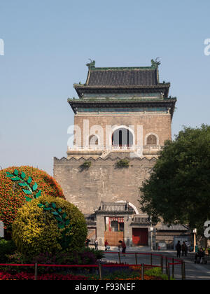 Belltower Zhonglou, Beijing, China, Asia Stock Photo