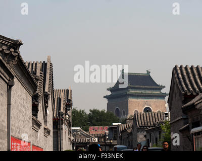 Belltower Zhonglou, Beijing, China, Asia Stock Photo