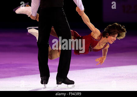 Barcelona, Spain. 13th Dec, 2015. Meagan Duhamel (Back) and Eric Radford of Canada perform during an exhibiton gala at the ISU Grand Prix of Figure Skating Final 2015 in Barcelona, Spain, Dec. 13, 2015. © Pau Barrena/Xinhua/Alamy Live News Stock Photo