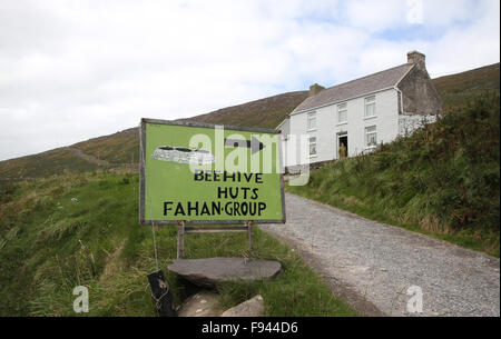 The Fahan group of beehive huts, on the southwest coast of the Dingle ...