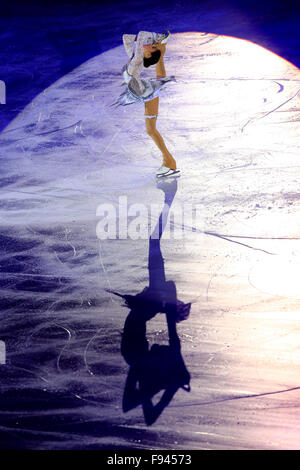 Barcelona, Spain. 13th Dec, 2015. Eugenia Medvedeva of Russia performs during an exhibiton gala at the ISU Grand Prix of Figure Skating Final 2015 in Barcelona, Spain, Dec. 13, 2015. © Pau Barrena/Xinhua/Alamy Live News Stock Photo