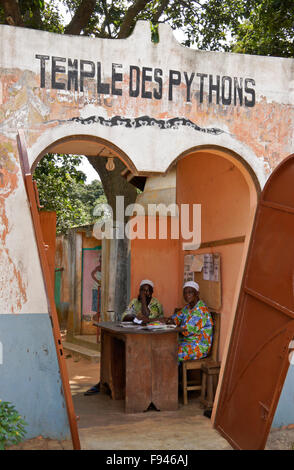 Entrance to vodun (voodoo) Python Temple, Ouidah, Benin Stock Photo