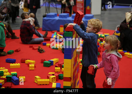 London, UK. 12th December, 2015. Brick 2015 is an exhibition dedicated to Lego and runs at London's ExCel over three days starting on 11th to the 13th December. It features displays including Harry Potter, Star wars, landmarks such as Big Ben and a dance music festival.December,12th 2015.  Credit:  Jason Richardson/Alamy Live News Stock Photo