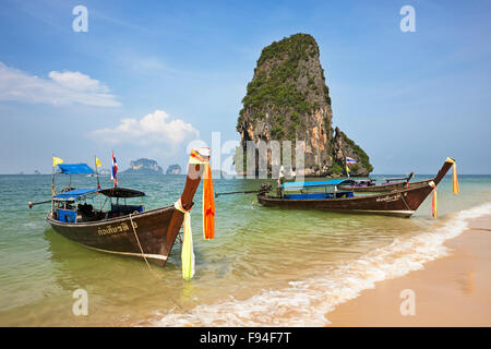 Phra Nang Beach, Krabi Province, Thailand. Stock Photo