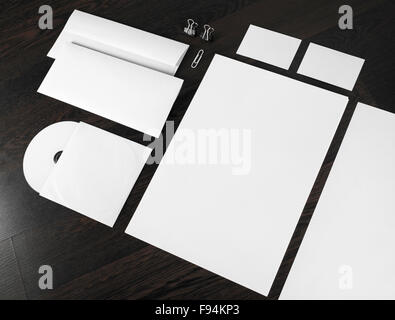 Blank stationery and corporate id template. Mockup for design presentations and portfolios. Stock Photo