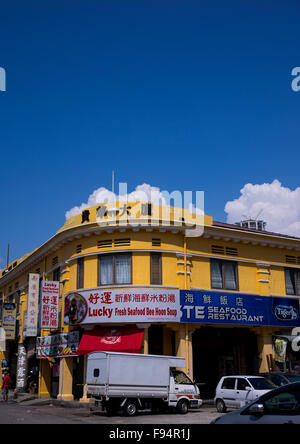 Chinese Shop House In The Unesco World Heritage Zone, Penang Island, George Town, Malaysia Stock Photo