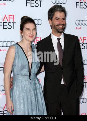 AFI FEST 2015 Presented By Audi Closing Night Gala Premiere of Paramount Pictures' 'The Big Short' - Arrivals  Featuring: Lily Rabe, Hamish Linklater Where: Hollywood, California, United States When: 12 Nov 2015 Stock Photo