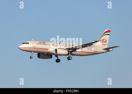 Etihad Airways Airbus A320-232 Stock Photo