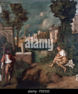 Giorgione, The tempest Stock Photo - Alamy