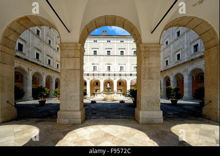 Italy Lazio Montecassino Abbey Stock Photo