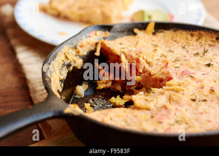 Rutabaga Frittata in a cast iron pan (vegan)