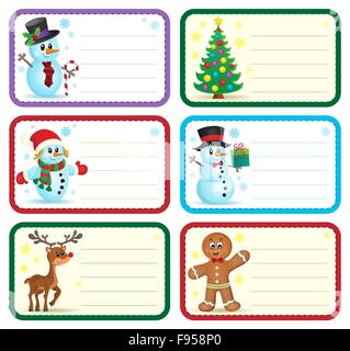 Christmas name tags collection 1 Royalty Free Vector Image