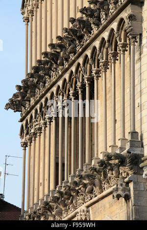 France, Bourgogne, Dijon, Notre-Dame Church, Stock Photo