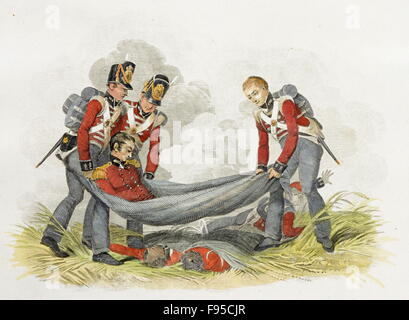Battle of Waterloo. Stock Photo