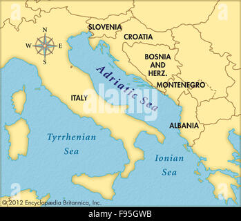 The Adriatic Sea And Surrounding Countries F95gwb 