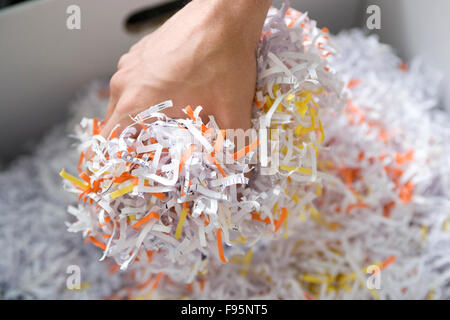 Shredded paper Stock Photo