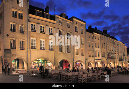 France, Lorraine, Metz, Place St-Louis, restaurant, people, Stock Photo