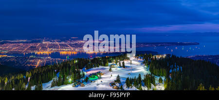 View of Vancouver from Grouse Mountain. Stock Photo