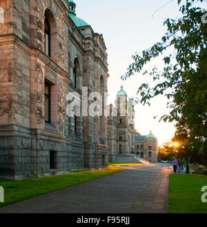 The BC Legislative Assembly gathers in the parliament buildings in Victoria, BC. Stock Photo
