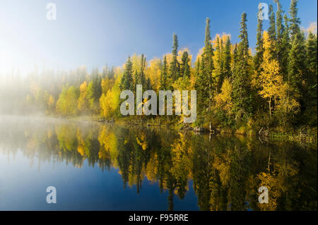 autumn, Dickens Lake, Northern  Saskatchewan, Canada Stock Photo