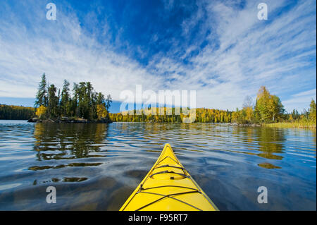 kayaking, Dickens Lake,  Northern Saskatchewan, Canada Stock Photo