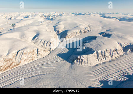 Glaciers and ice caps near Pond Inlet, Baffin Island, Nunavut, Canada. Stock Photo