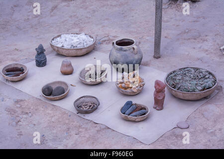 Huaca Pucllana ruins, Miraflores suburb, Lima, Peru Stock Photo