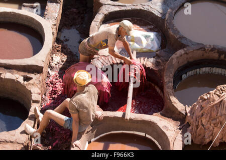 Tanneries, Fes, Morocco Stock Photo