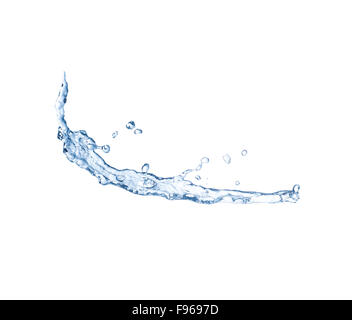 blue water splash isolated on white background Stock Photo