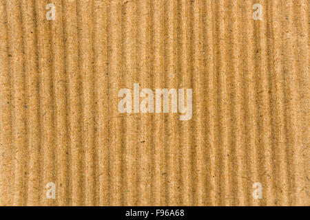 Texture of brown corrugate cardboard as background Stock Photo