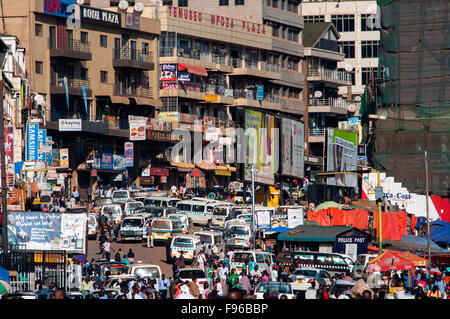 Hoima Road street scene, CBD, Kampala, Uganda Stock Photo