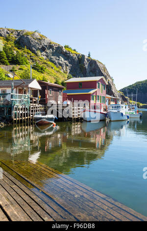 Quidi Vidi Harbour, St. John's, Newfoundland, Canada Stock Photo