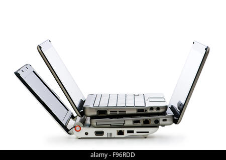 Stylish netbook isolated on the white background Stock Photo